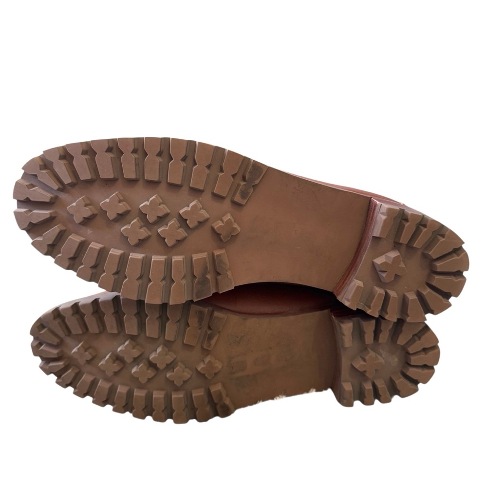 Madewell Womens Corinne Lugsole Loafer Size 9 Maple Tan Leather Slip On Shoe - Picture 6 of 8